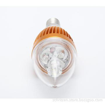 LED candle bulb E14 and E17 base  with high lumen LED candle light